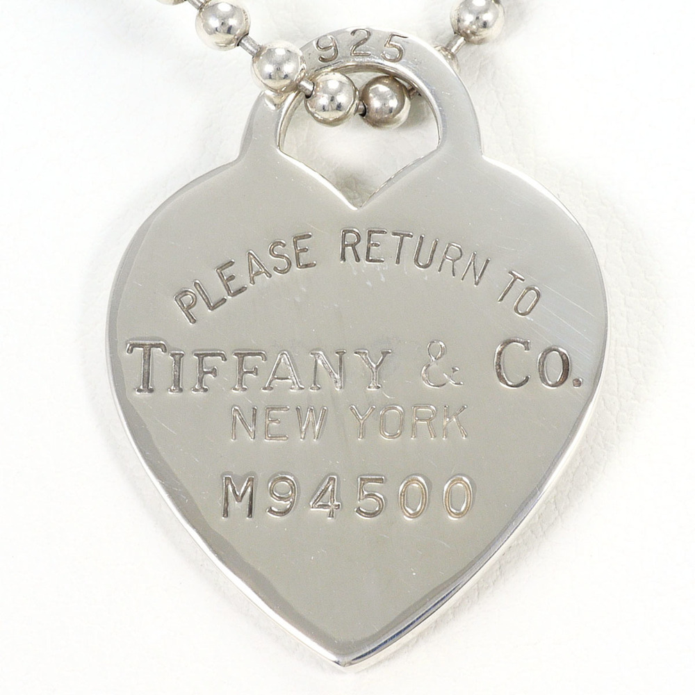 Tiffany & Co. Heart Tag Silver Necklace, Total Weight 22.5g, 86cm, Jewelry